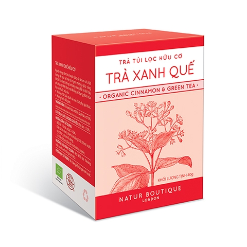 TRÀ XANH QUẾ HỮU CƠ 20 TÚI LỌC