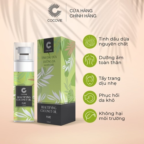 DẦU DỪA DƯỠNG THỂ HỮU CƠ COCOVIE 100ML