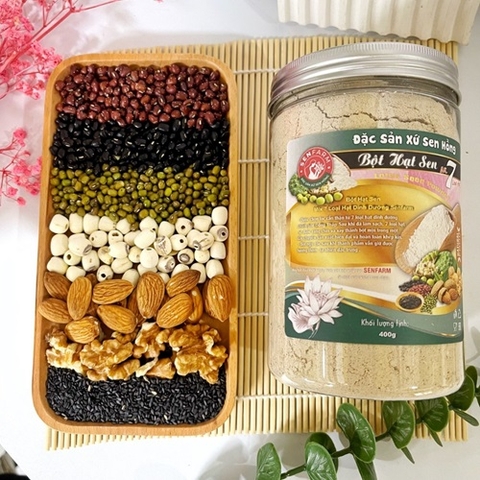 BỘT HẠT SEN MIX 7 LOẠI HẠT SENFARM 400G