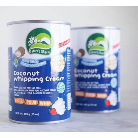 KEM TƯƠI WHIPPING CREAM THUẦN CHAY TỪ DỪA NATURE'S CHARM 400ML