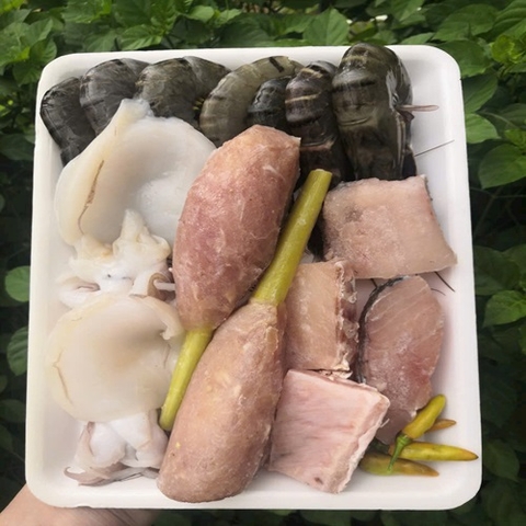 COMBO HẢI SẢN KÈM NƯỚC LẨU NGƯỜI GIỮ RỪNG 300G