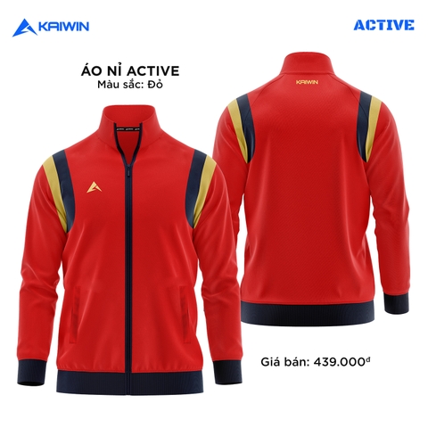 ÁO NỈ SUVEC ACTIVE KAIWIN- MÀU ĐỎ