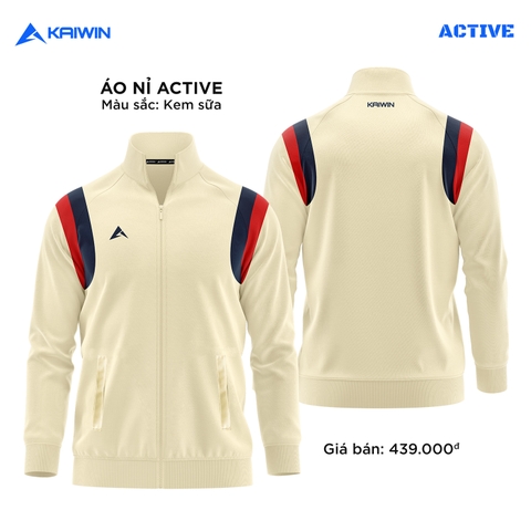 ÁO NỈ SUVEC ACTIVE KAIWIN- MÀU KEM SỮA