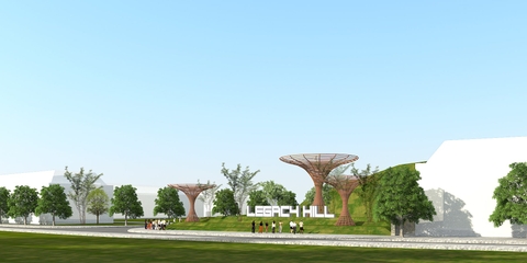 Khu cây xanh CX7 (Cổng Biểu Tượng) - Khu đô thị sinh thái và dịch vụ Cửu Long (Legacy Hill)