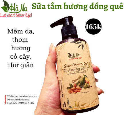 Gel Tắm Hương Đồng Quê - Thơm Hương Sả Chanh, đồng quê dịu dàng