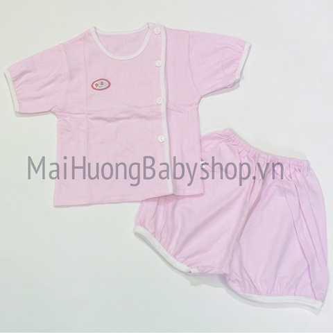 Bô quần áo cộc cotton màu trơn