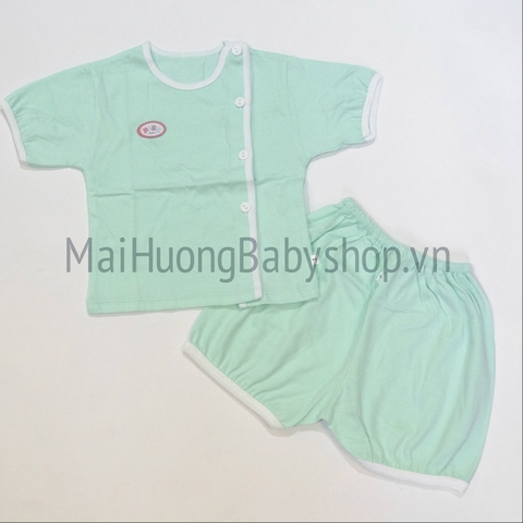 Bô quần áo cộc cotton màu trơn