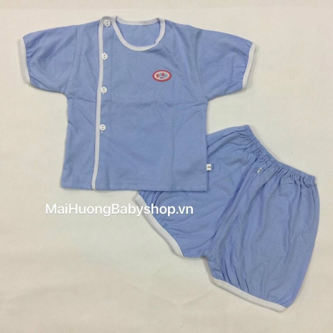 Bô quần áo cộc cotton màu trơn