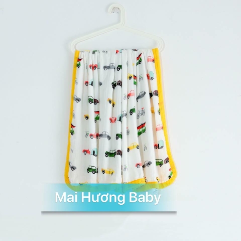 Khăn ( chăn ) aden sợi tre 4 lớp