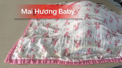 Khăn ( chăn ) aden sợi tre 4 lớp
