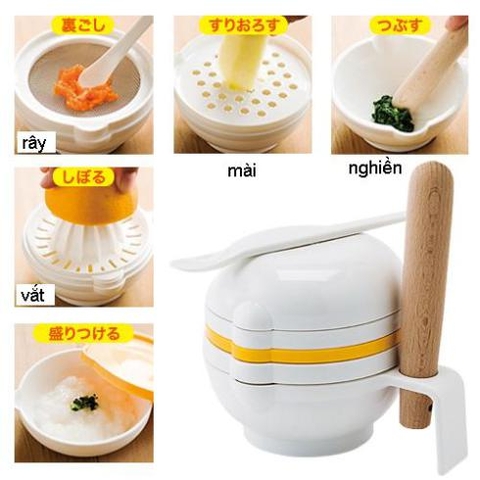 Bộ chế biền ăn dặm kiểu Nhật Richell