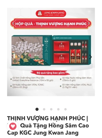 THỊNH VƯỢNG HẠNH PHÚC | Hộp Quà Tặng Hồng Sâm Cao Cấp KGC Jung Kwan Jang