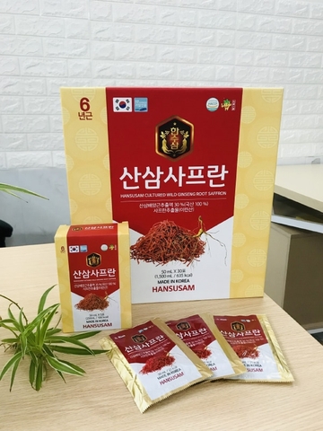 Nước Hồng Sâm Nhụy Hoa Nghệ Tây Hansusam Cultured Wild Ginseng Root Saffron