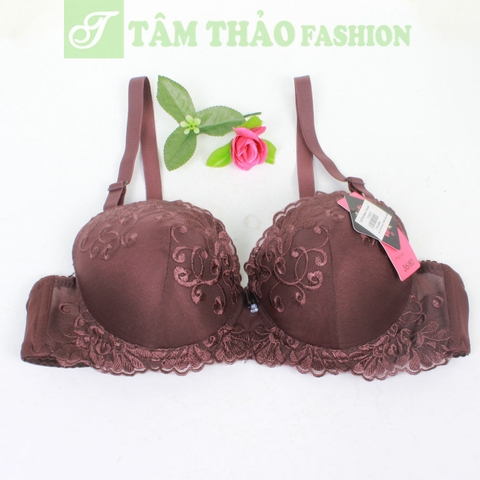 áo lót No'bra D16# nâu đệm vừa ren
