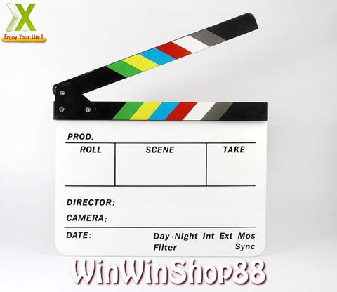 Bảng Đạo Diễn Clapper Board Bằng Nhựa 30x25 Cm