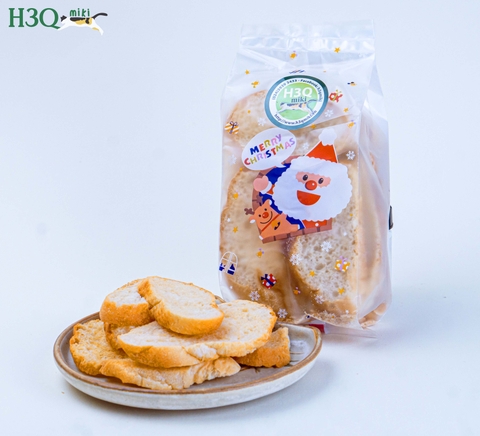 Bánh mì sấy Biscote vị thường / mật ong gừng H3Q Miki gói 100g
