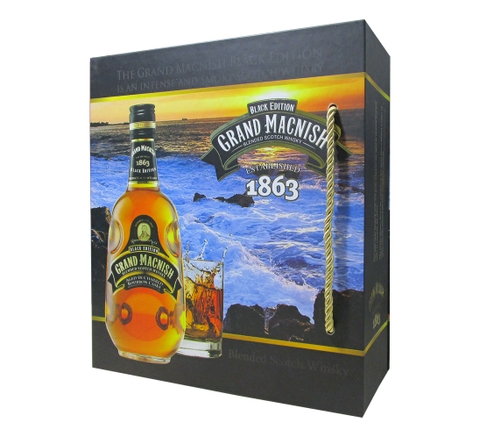 Whisky Grand Macnish Black Edition vị khói Scotland 700ml 40%