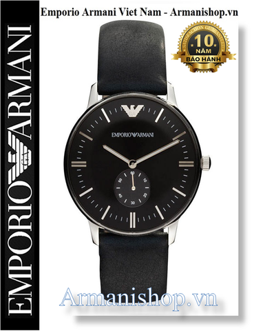 ⌚️Đồng Hồ Nam Emporio Armani Thời Trang Dây Da Đen AR0382