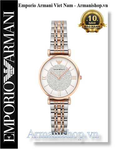 ⌚️Đồng Hồ Nữ Emporio Armani Đính Full Đá Rose Gold AR1926