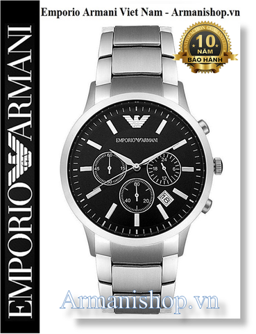 ⌚️Đồng Hồ Nam Emporio Armani 6 Kim Dây Kim Loại Mặt Đen AR2434