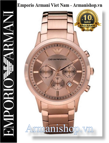 ⌚️Đồng Hồ Nam Emporio Armani 6 Kim Vàng Hồng Rose Gold AR2452