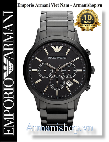 ⌚️Đồng Hồ Nam Emporio Armani 6 Kim Dây Kim Loại Full Đen AR2453