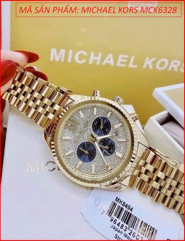 Đồng hồ Michael Kors Nam Full Đá Swarovski Vàng Gold Luxury (44mm)