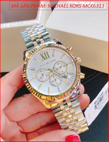 Đồng hồ Michael Kors Nam Mặt Vàng Gold Dây Kim Loại Demi (44mm)