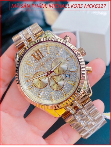 Đồng hồ Michael Kors Nam Full Đá Swarovski Vàng Gold Luxury (44mm)