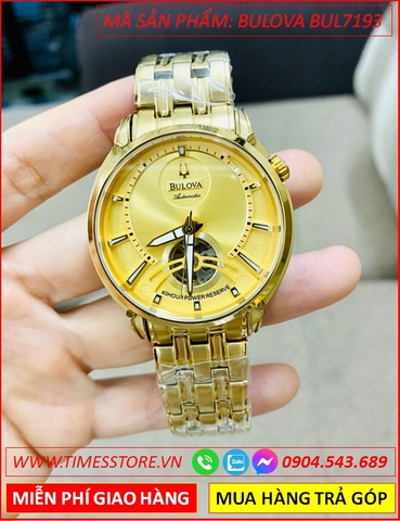 Đồng Hồ Nam Bulova Automatic Mặt Tròn Dây Vàng Gold (44mm)