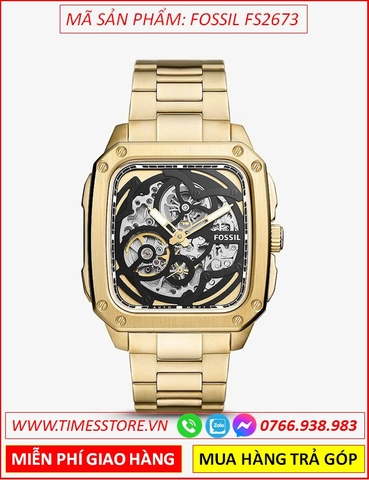 Đồng Hồ Nam Fossil Automatic Inscription Dây Vàng Gold (42mm)