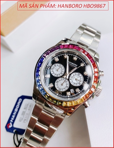 Đồng Hồ Nam Hanboro Rainbow Automatic Tựa Rolex Dây Kim Loại (40mm)