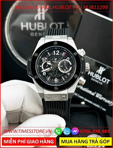 Đồng Hồ Nam Hublot F1 Chronograph Mặt Đen Dây Silicone (54x48mm)