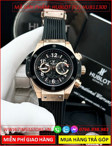 Đồng Hồ Nam Hublot F1 Chronograph Rose Gold Dây Silicone (54x48mm)