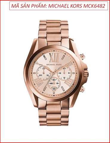 Đồng Hồ Nam Michael Kors Bradshaw Mặt Chronograph Dây Rose Gold (42mm)