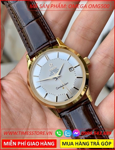 Đồng hồ Nam Omega Constellation Vàng Gold Automatic Dây Da (41mm)