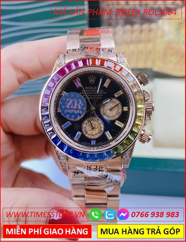 Đồng Hồ Nam Rolex F1 Automatic Daytona Rainbow Dây Kim Loại (40mm)