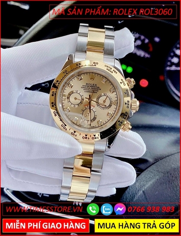 Đồng Hồ Nam Rolex F1 Daytona Automatic Dây Kim Loại Demi (40mm)