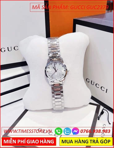 Đồng Hồ Nữ Gucci Timeless Mặt Hình Con Ong Dây Kim Loại (32mm)