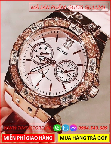 Đồng hồ Nữ Guess Rose Gold Luxury Đính Full Đá Swarovski (38mm)