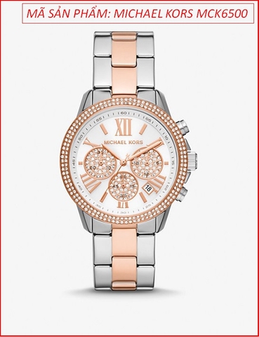 Đồng hồ Nữ Michael Kors Bryn Mặt 6 Kim Đính Đá Dây Demi Rose Gold (40mm)