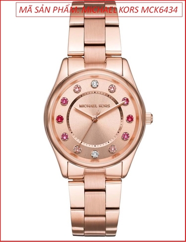 Đồng hồ Nữ Michael Kors Colette Mặt Đính Đá Dây Rose Gold (34mm)