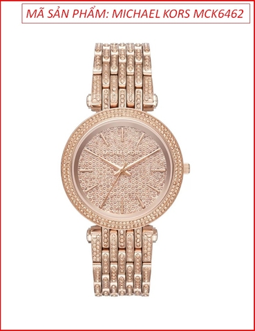 Đồng hồ Nữ Michael Kors Darci Mặt Full Đá Dây Rose Gold (39mm)