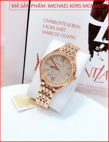 Đồng hồ Nữ Michael Kors Mindy Mặt Full Đá Dây Rose Gold (36mm)