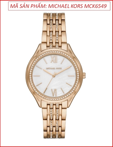 Đồng hồ Nữ Michael Kors Mindy Mặt Tròn Dây Rose Gold (36mm)