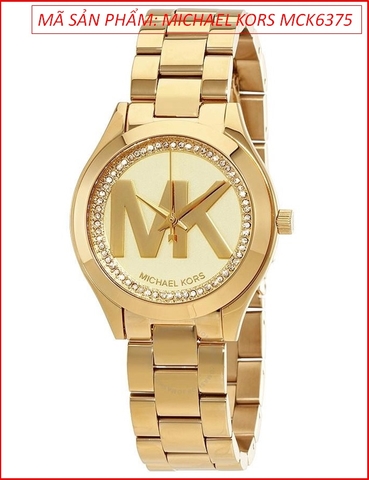 Đồng hồ Nữ Michael Kors Mini Slim Runway Dây Kim Loại Vàng Gold (33mm)