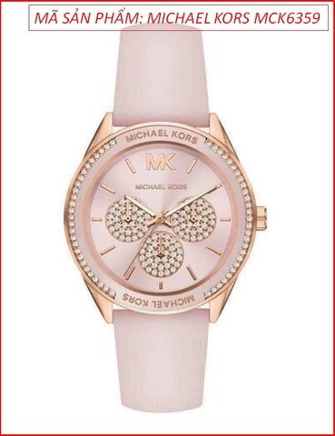 Đồng hồ Nữ Michael Kors Oversized Sport Đính Đá Dây Silicone Hồng (40mm)