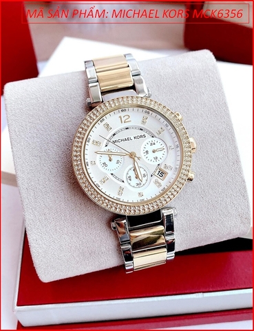 Đồng hồ Nữ Michael Kors Parker Chronograph Dây Demi Vàng Gold (39mm)