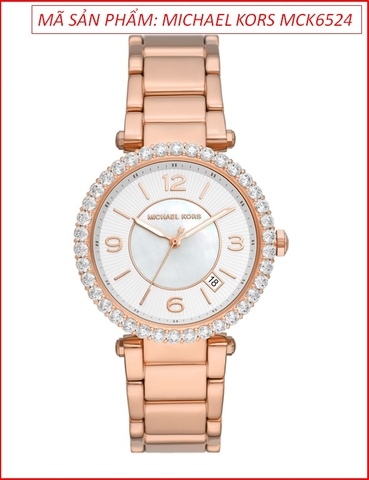 Đồng hồ Nữ Michael Kors Parker Lux Mặt Đính Đá Dây Rose Gold (38mm)