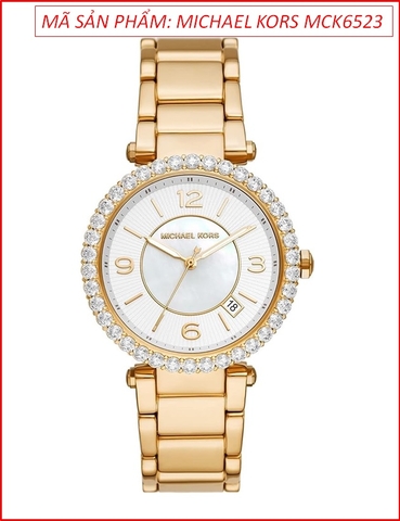 Đồng hồ Nữ Michael Kors Parker Lux Mặt Đính Đá Dây Vàng Gold (38mm)